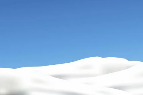 Snow on blue sky Stock Illustration