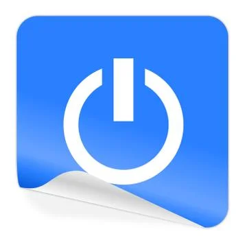 Snow blue sticker Stock Illustration