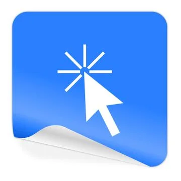 Snow blue sticker Stock Illustration