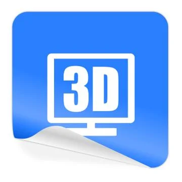 Snow blue sticker Stock Illustration