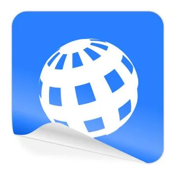 Snow blue sticker Illustrazione stock