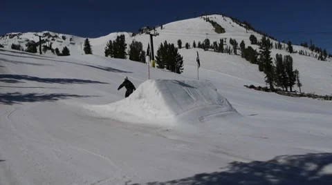 Snow Board Jump1 Stock Footage 7747826
