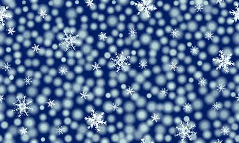 Snow bokeh Stock Illustration