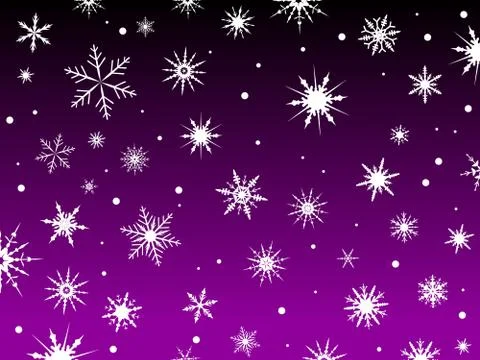 Snow Border Purple Illustrazione stock