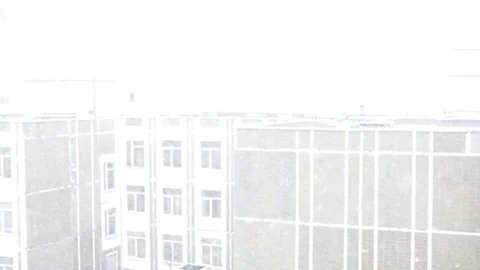 Snow on the building background Stock Footage 70079115