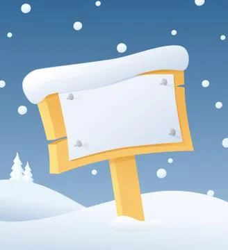 Snow bulletin Stock Illustration