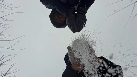 Snow on to camera Stock Footage 233136737