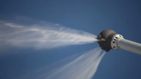 Snow cannon during the work. Snow gun. 스톡 동영상 70953265