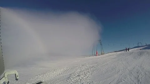 Snow cannon Stock Footage 72165402