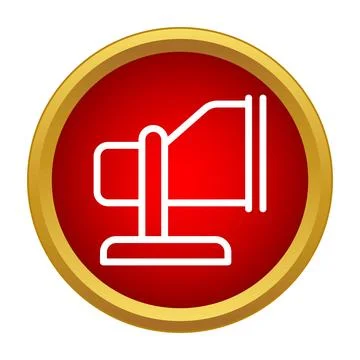 Snow cannon icon preparing for winter season recreation Illustration