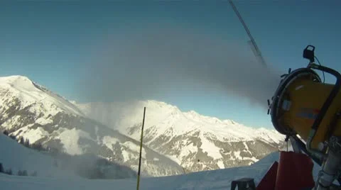 Snow cannon machine in Austria Video stock 10728568