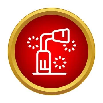 Snow cannon machine generating artificial snow icon Illustrazione stock