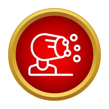 Snow cannon making artificial snow icon creating winter scene Illustration