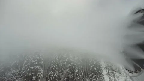 Snow Cannon in the mountains Stock Footage 170773732