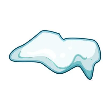 Snow cap or snow drift flat style illustration Stock Illustration