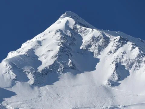 Snow capped Annapurna 스톡 사진