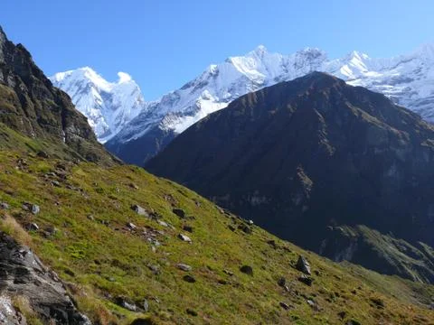 Snow capped Himalaya Stock-Fotos