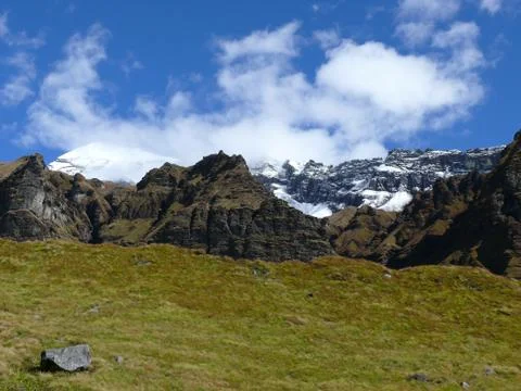 Snow capped Himalaya Foto stock