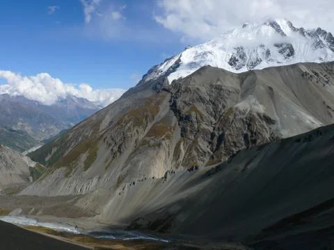 Snow capped Himalayas Stock-Fotos