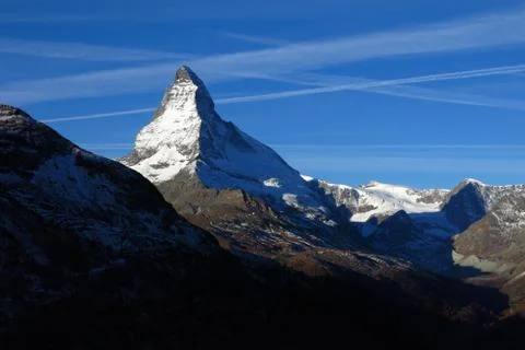 Snow capped Matterhorn Stock Photos
