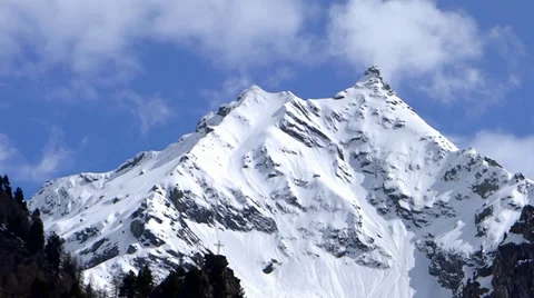 Snow capped mountain of the alps Video stock 37783607