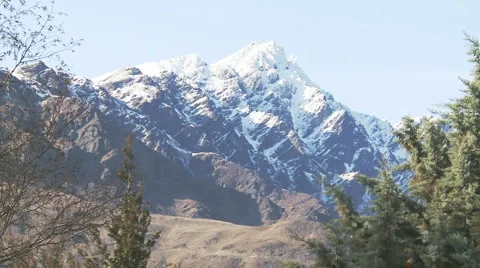 Snow capped mountain Stock Footage 5503140