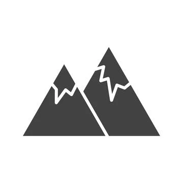 Snow-Capped Mountain icon vector image. Stock Illustration