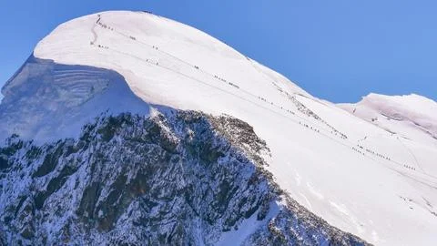 Snow-Capped Mountain Peak Stock Photos