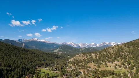 Snow Capped Mountain Range of Colorado Stock Photos