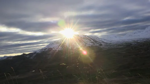 Snow capped mountain slider shot Stock-Footage 64307950