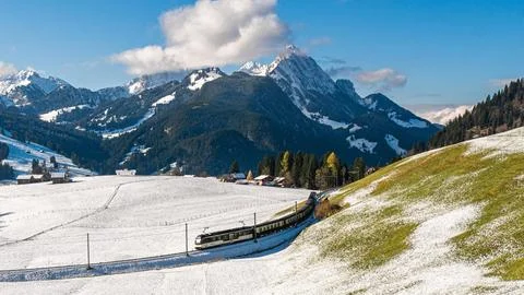 Snow-Capped Mountain Slopes Stock Photos