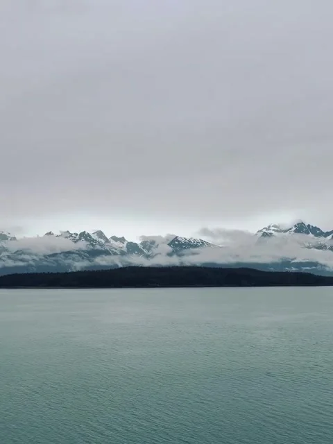 Snow-Capped Mountains and Calm Fjord Waters 库存影片 341317272