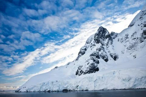 Snow-capped mountains in Antarctica Foto stock