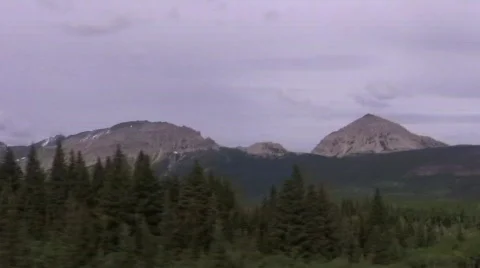 Snow Capped Mountains Stock Footage 396254