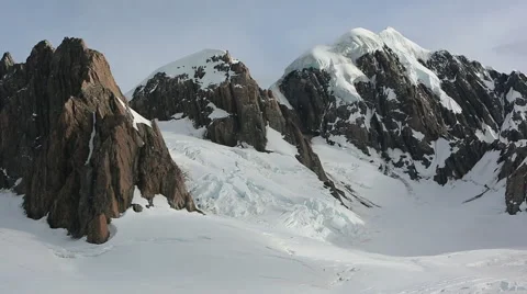 Snow capped mountains Stock Footage 55539119