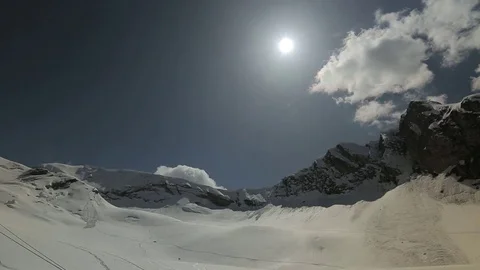 Snow-capped mountains Stock Footage 73360227
