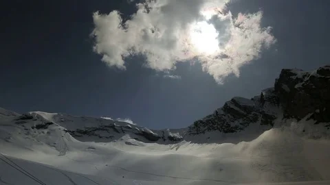 Snow-capped mountains Stock Footage 73360561