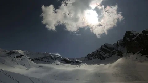 Snow-capped mountains Stock Footage 74413943