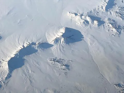 Snow-capped Mountains from Height Stock Photos