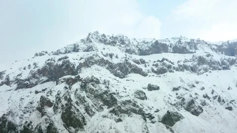 Snow capped Mountains of the North Caucasus, Russia Stock Footage 320852643