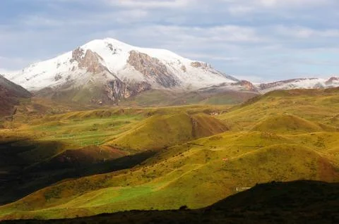 Snow-capped mountains Stock Photos