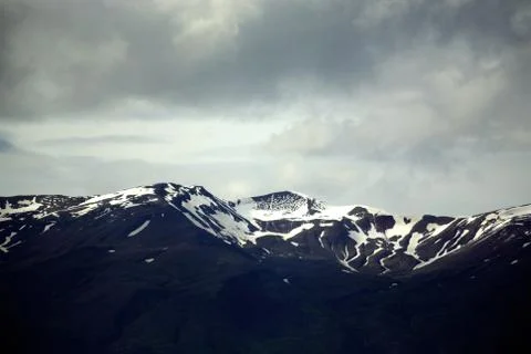Snow capped mountains Stock Photos