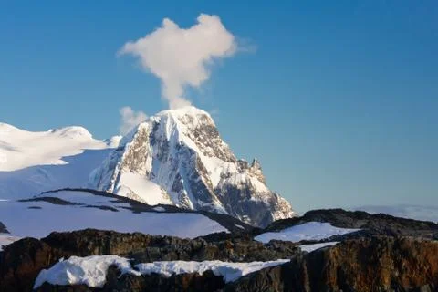 Snow-capped mountains Foto stock