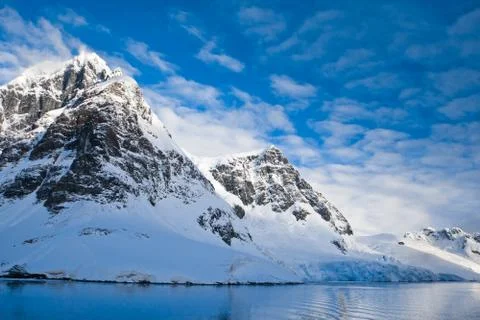 Snow-capped mountains Stock Photos