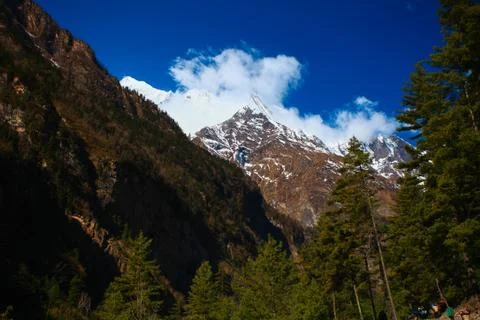 Snow capped mountains Stock Photos