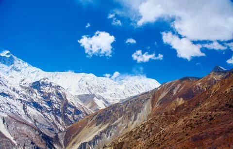 Snow capped mountains Stock Photos