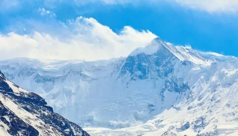 Snow capped mountains Stock Photos