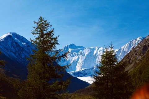 Snow capped mountains Stock Photos