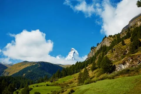 Snow capped mountains. Stock Photos