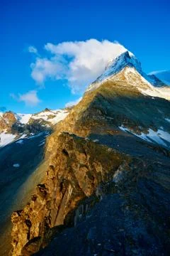 Snow capped mountains Stock Photos